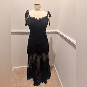 Gianni Bini Black Lace Maxi Dress